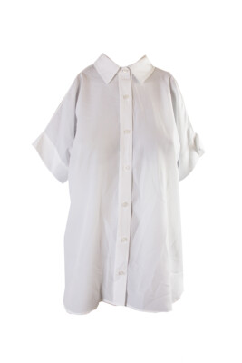Michael Michael Kors White Short-Sleeve Cold-Shoulder Blouse PM