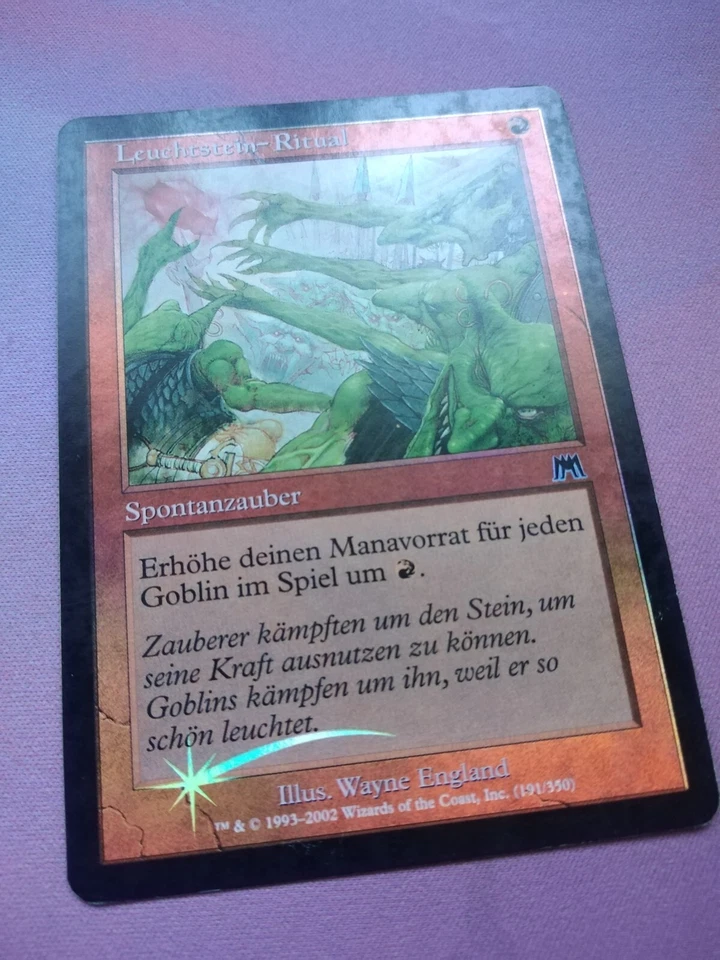 MTG Brightstone Ritual VERY RARE GERMAN FOIL Onslaught 2002 WOTC - Image 4 of 4