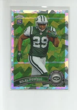 2011 TOPPS CHROME CRYSTAL ATOMIC REFRACTORS #128 BILAL POWELL 025/139