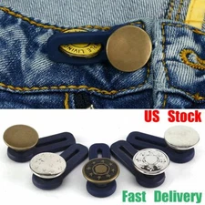1-5Pcs Jeans Retractable Button Adjustable Detachable Extended Button For Pants