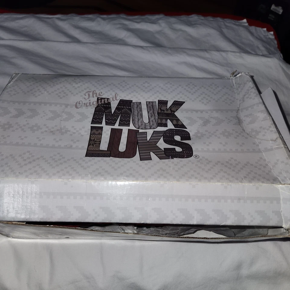 NUEVO con etiquetas Zapatillas Hombre Talla 13 Muk Luks Cuero Vaca Zapatos, Ideal para Trabajo Foto 3 de 4