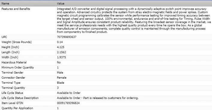 Sensor de posición del árbol de levas ESTÁNDAR para Jeep Grand Cherokee 1999-2007 Foto 4 de 4