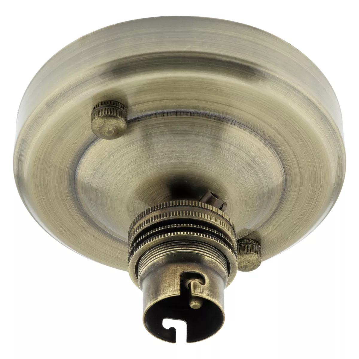 Straight Batten Lamp Holder BC B22 in Antique Brass Finish