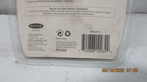 Belkin Audio Y Cable 12ft 3.7m Mini-stereo plug to RCA plugs - Picture 5 of 5