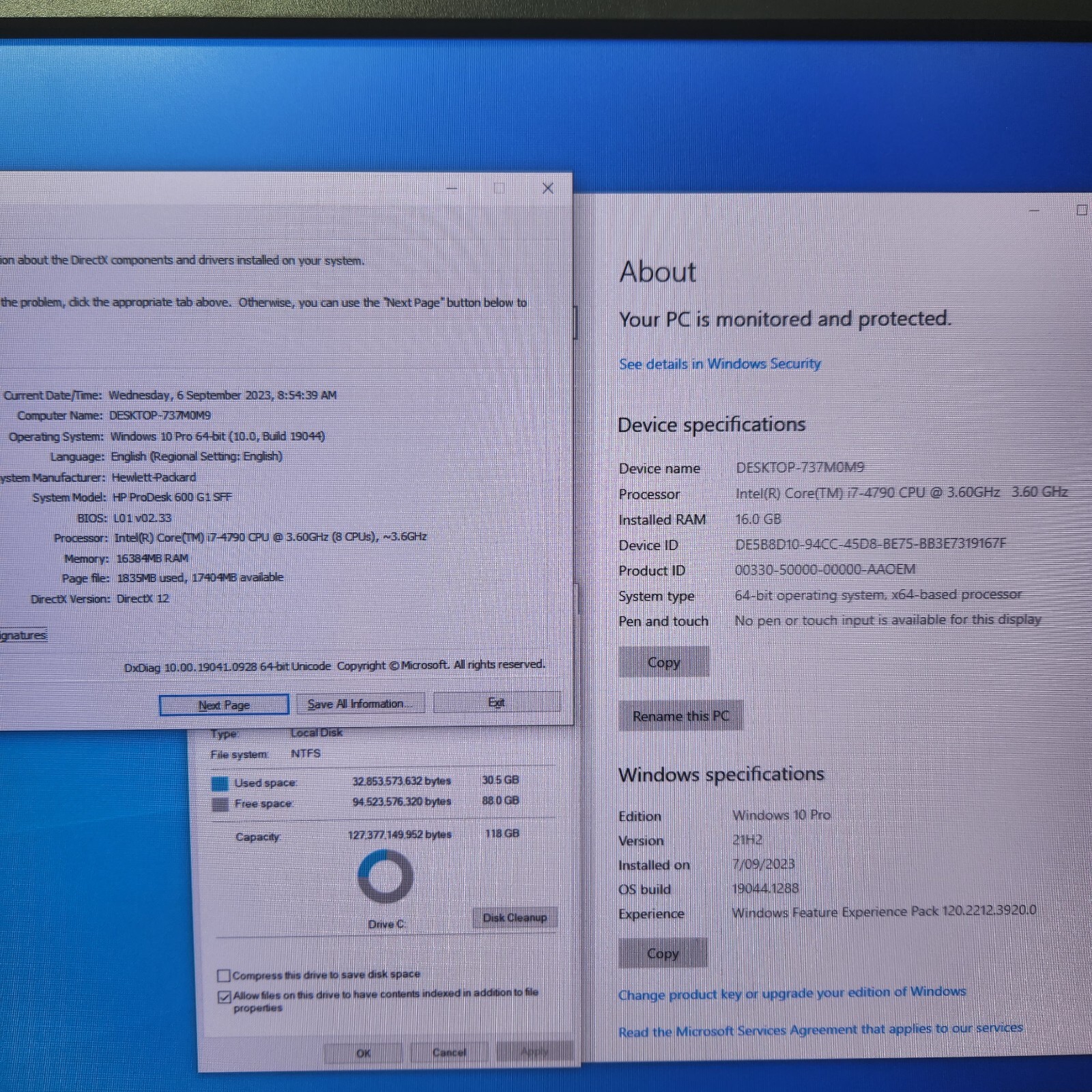 HP ProDesk 600 G1 SFF Desktop PC Intel Core i74790 16GB RAM 128GB SSD