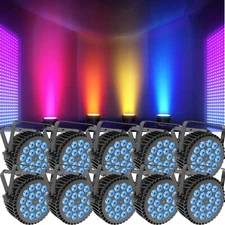 Stage Lighting DMX RGBWA+UV 18LED Par Can Light dj Lights KTV Concert Party Band