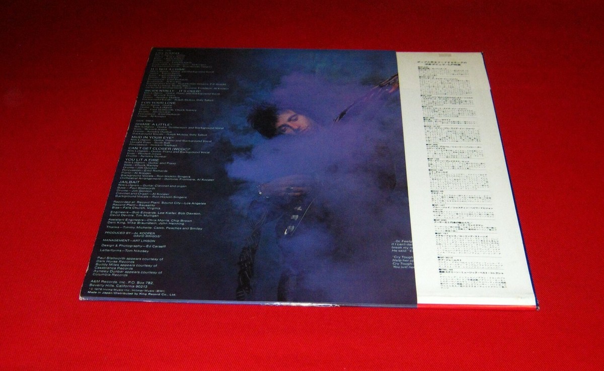 Nils Lofgren LP CRY TOUGH w/Obi japan EX 【Bruce Springsteen