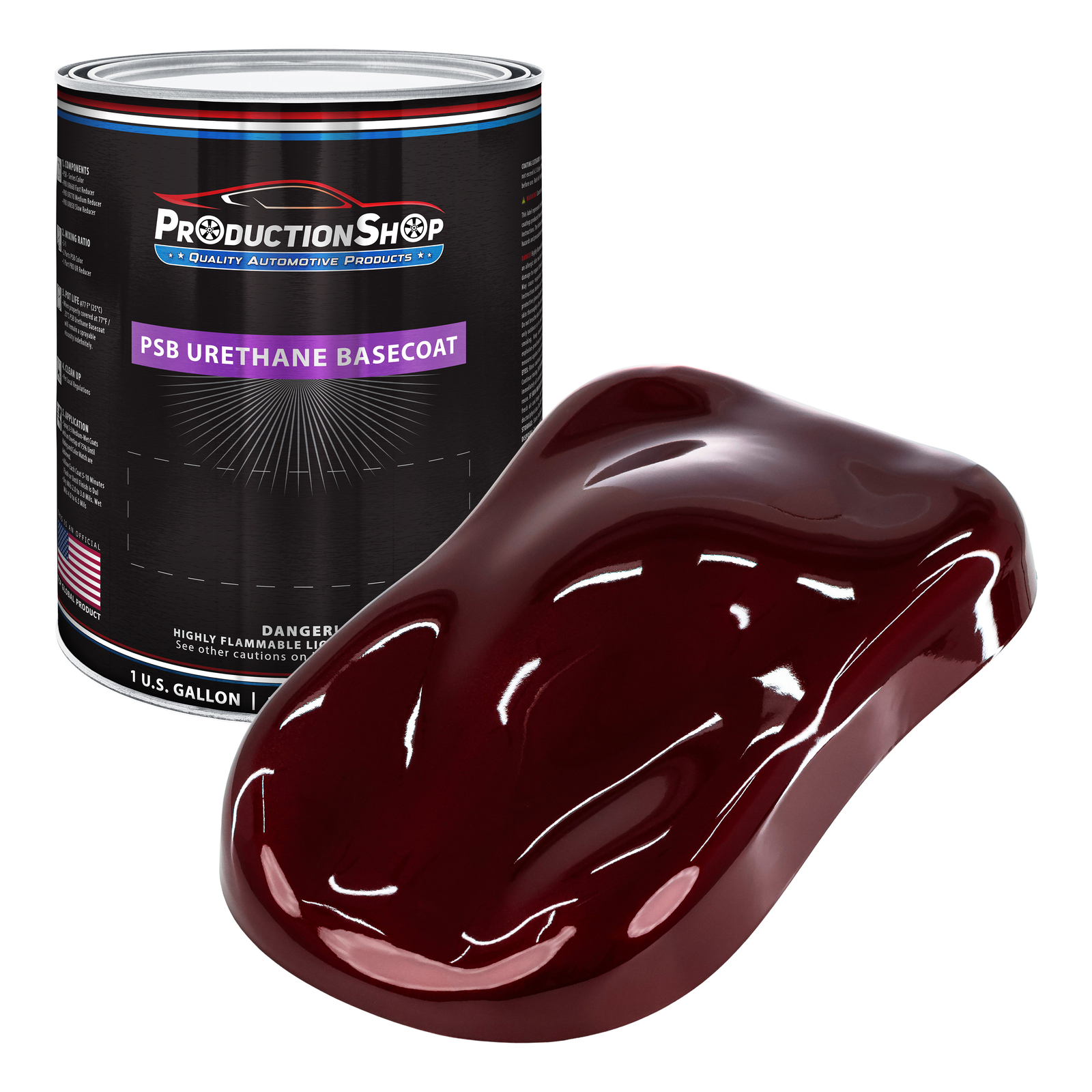 ProductionShop 1 Gallon Dark Maroon Metallic Performance Basecoat Auto Paint