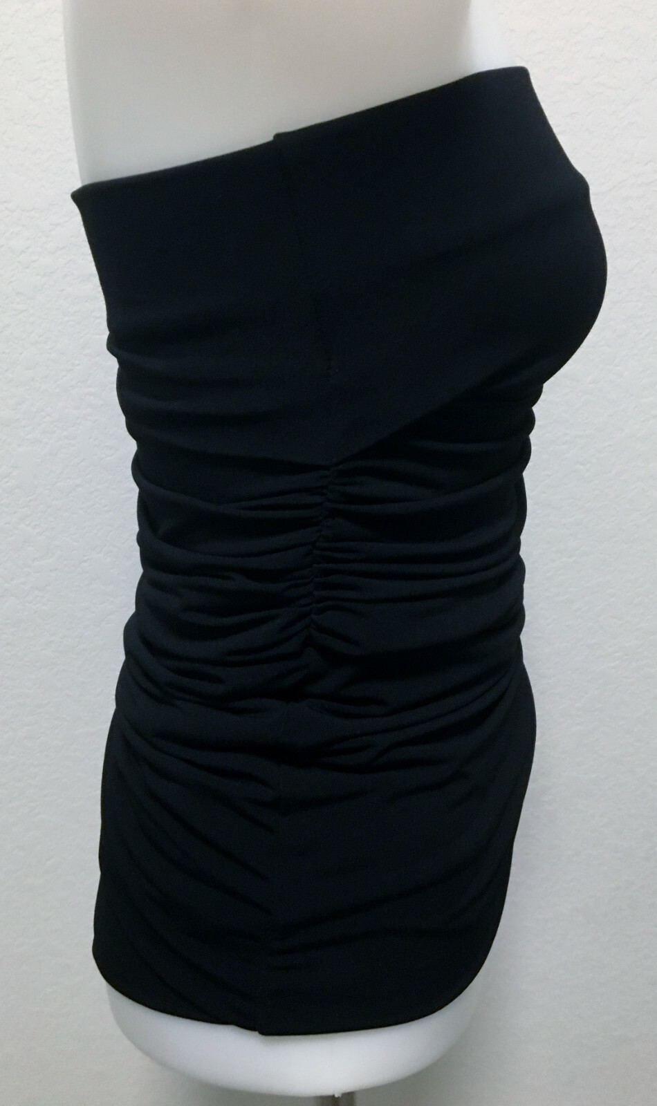 BCBGeneration Strapless Draped Black Top Stretch … - image 3