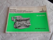 Deutz engine spare parts catalogue BA 8M 816 297 1654 GF 0172-99 1970s