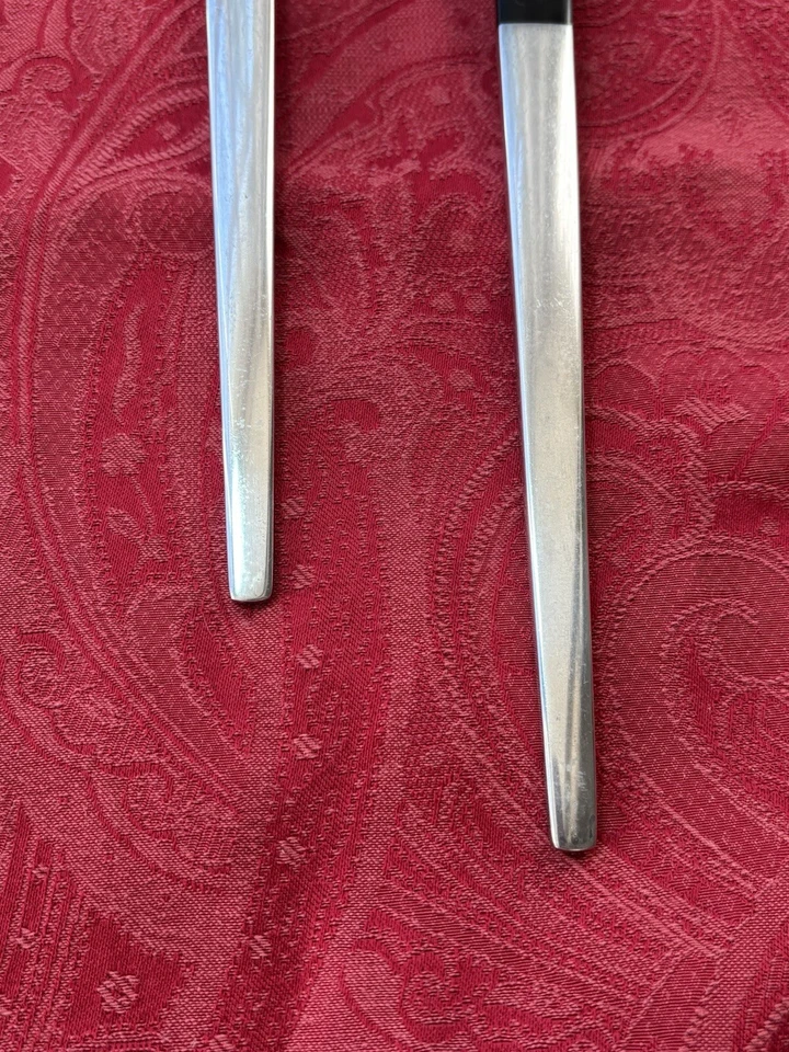 Juego de servidor de ensalada de carabal de plata esterlina 925 Georg Jensen moderno de mediados de siglo Foto 2 de 4