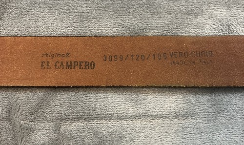 Original El Campero Herren Gürtel 3099/120/105 braun Leder ohne Schnalle - Bild 2 von 3