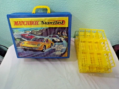 VTG 1970 Matchbox Lesney Superfast Deluxe Collectors Case Holds 72 Cars