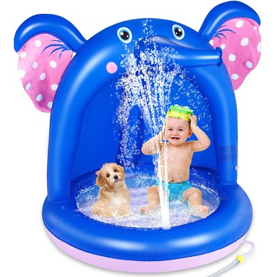 Shade Baby Pool, aufblasbares Planschbecken mit PVC-Überdachung & extra Sofe