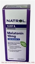Natrol Melatonin Advanced 10mg Time Release Sleep Aid Tablets - 75ct EXP: 4/26+