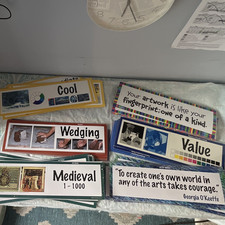 Art Educational Cards Set, Childrens Style, M...