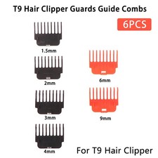 1 Set T9 Hair Clipper Guards Hair Trimmer Cutting Guides 1.5/ 2/ 3/ 4/ 6/ 9mm