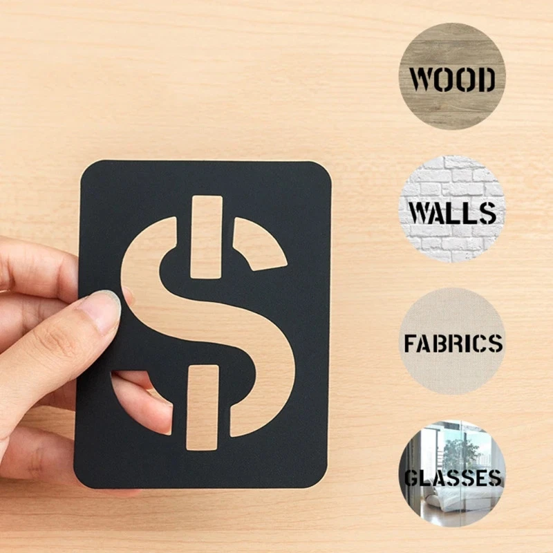 42 Stück Kunststoff Buchstaben Zahlen Schablonen Set Malvorlagen kreatives DIY - Bild 4 von 4