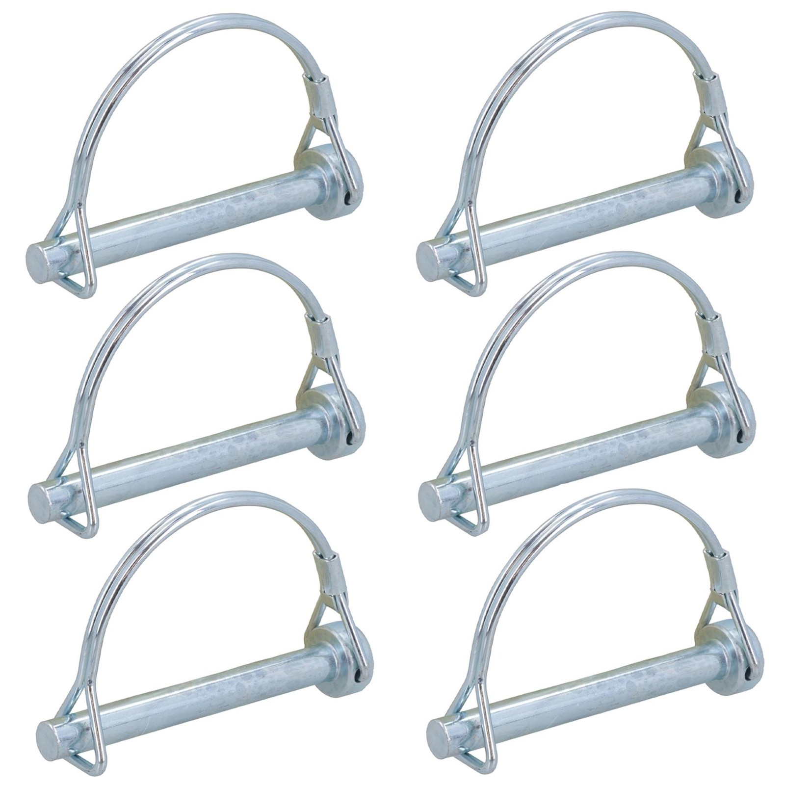8mm x 70mm PTO Shaft Locking Retaining Pin D Clip For Trailers Fastener 6pc