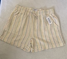 Old Navy Linen Blend Shorts Womens XL 14-16 Beige Multicolor Striped - New
