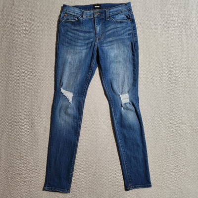 Hudson Natalie Super Skinny Jeans Womens 28 Blue Distressed NWM409ZB2 ABIL