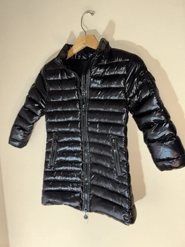 Moncler Moka Giubbotto Piumino Lungo Trapuntato Nero Tg 4 Bambini