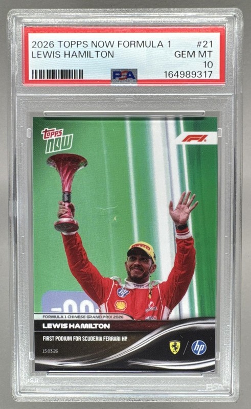 164989317 Lewis Hamilton 2026 Topps NOW F1 #021 PSA 10