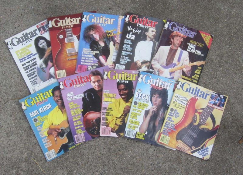 Guitar Player Magazine 10 backissues 1985 - Jeff Beck, Michael Hedges, Yngwie