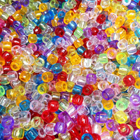 1000 StüCk Transparent Pony Perlen Mit Zum AuffäDeln GroßEs Loch 6X8Mm Bunte Per