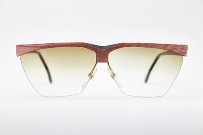 Trussardi T-302 Vintage Sonnenbrille Oversize geometrische Verlaufsgläser Italien 80er