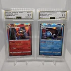 Charizard and Blastoise 2022 Japanese SWSH Pokemon Go Holo SET AGS 9.5 MINT+