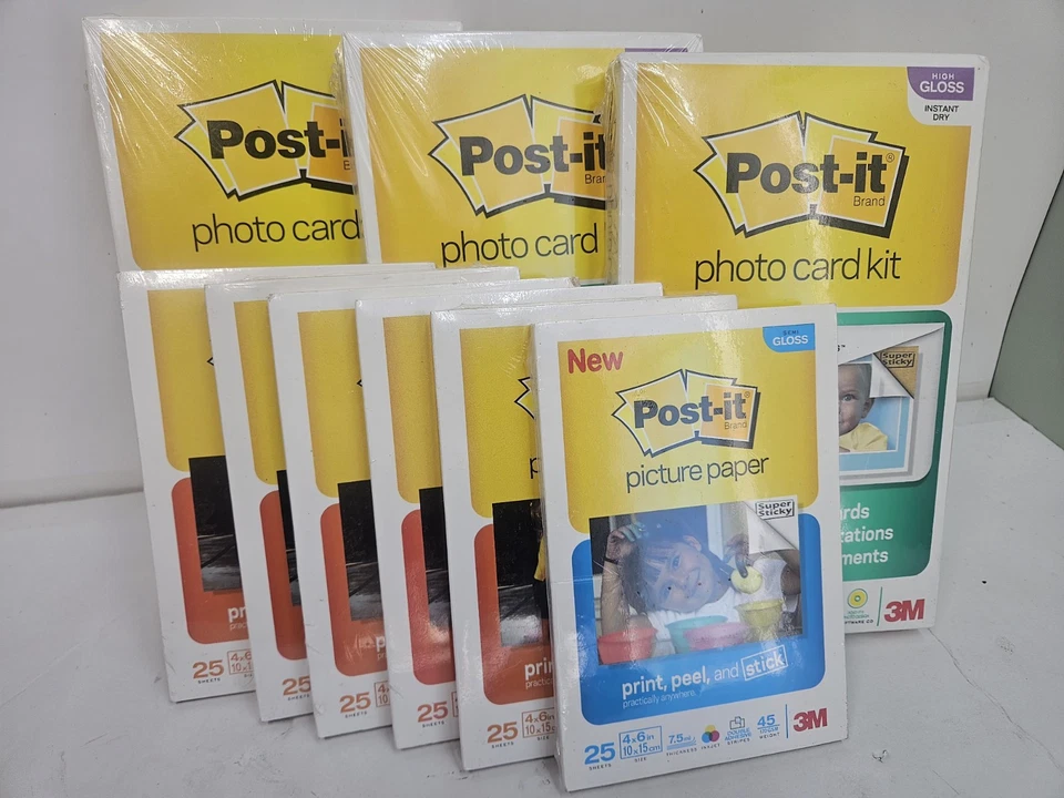 210 Total Sticky Note 150 4x6 3M Post-it Digital Sticky Picture Paper 60 4x8 - Image 2 of 4