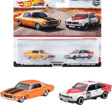 Hot Wheels HKF50 Premium 2-Pack '73 Holden Monaro GTS / '77 Holden Trana A9X 