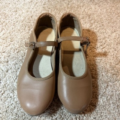 Youth 2M Tan Star Tone Mary Jane Tap Shoes Dance