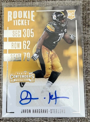2016 Panini Contenders Rookie Ticket Javon Hargrave #226 Rookie Auto RC Steelers