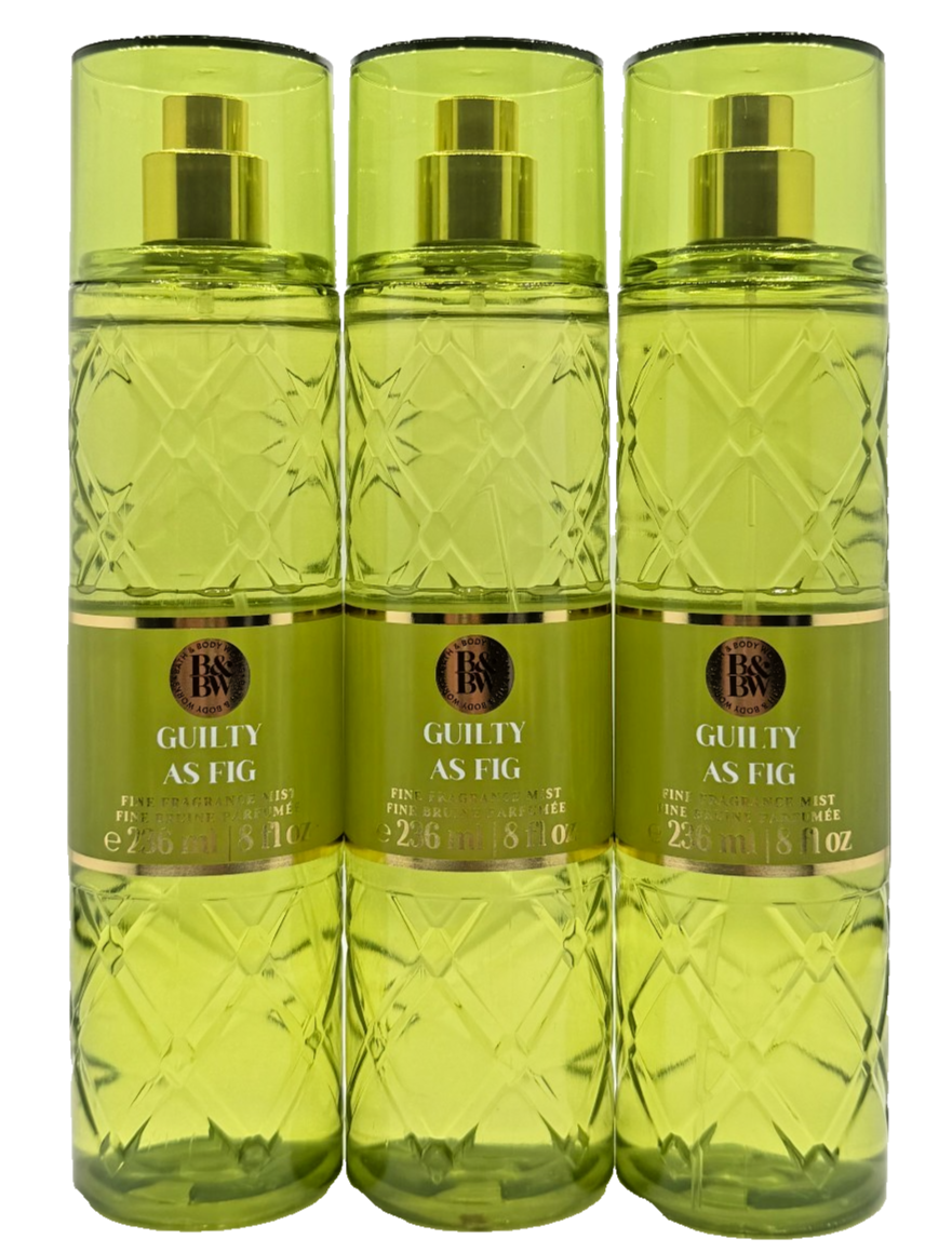 NEW Bath & Body Works Lot of 3 Bottles Guilty As Fig Fragrance