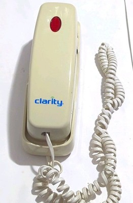 Clarity C210 Trimline Corded Telephone, Beige, 2-Line Home Handset