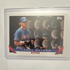 Topps 1993 Larry Walker #95 Montreal Expos Base Set MLB Baseball Trading Card