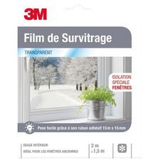 3M - Film de survitrage fenetre transparent 2 x 1.5 m