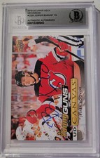 Jesper Boqvist Signed New Jersey Devils UD Young Guns Canvas Rookie Card Beckett