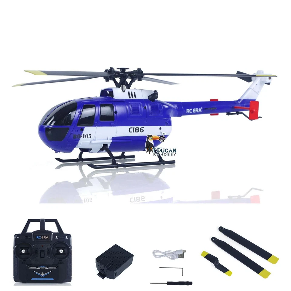 1/48 RC C186 4CH Flybarless RC Helicopter RTF Model Barometer Altitude Hold - Image 4 of 4