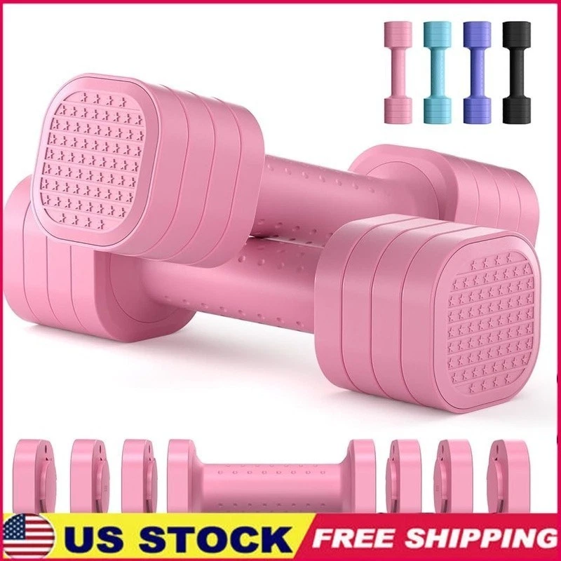 Adjustable Dumbbell Set Women Portable Non-Slip Grip Weights Exercise Home