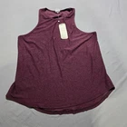 NEW CALiA Burgundy Heathered Racerback Tank Top Athletic Workout large