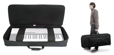 Rockville BEST BAG 49 Padded Rigid Keyboard Gig Bag Case for Novation SL MkII 49