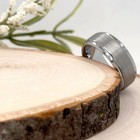 Brushed Polished Edges Band for Christmas Gifts 9mm Silver Tungsten Carbide Ring — photo 1