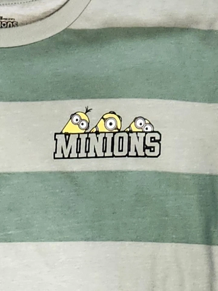 Camiseta Minions a rayas verdes Despicable Me para niños Foto 2 de 2