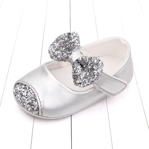 Baby Girls Toddlers Kids Bow Pram Shoes Christening Spanish Formal Slippers UK - Picture 12 of 14
