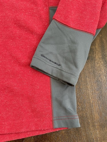 Columbia Men’s X-Large Red Grey LS Omni-Shield Fleece Quarter Zip Pullover - Picture 6 of 14