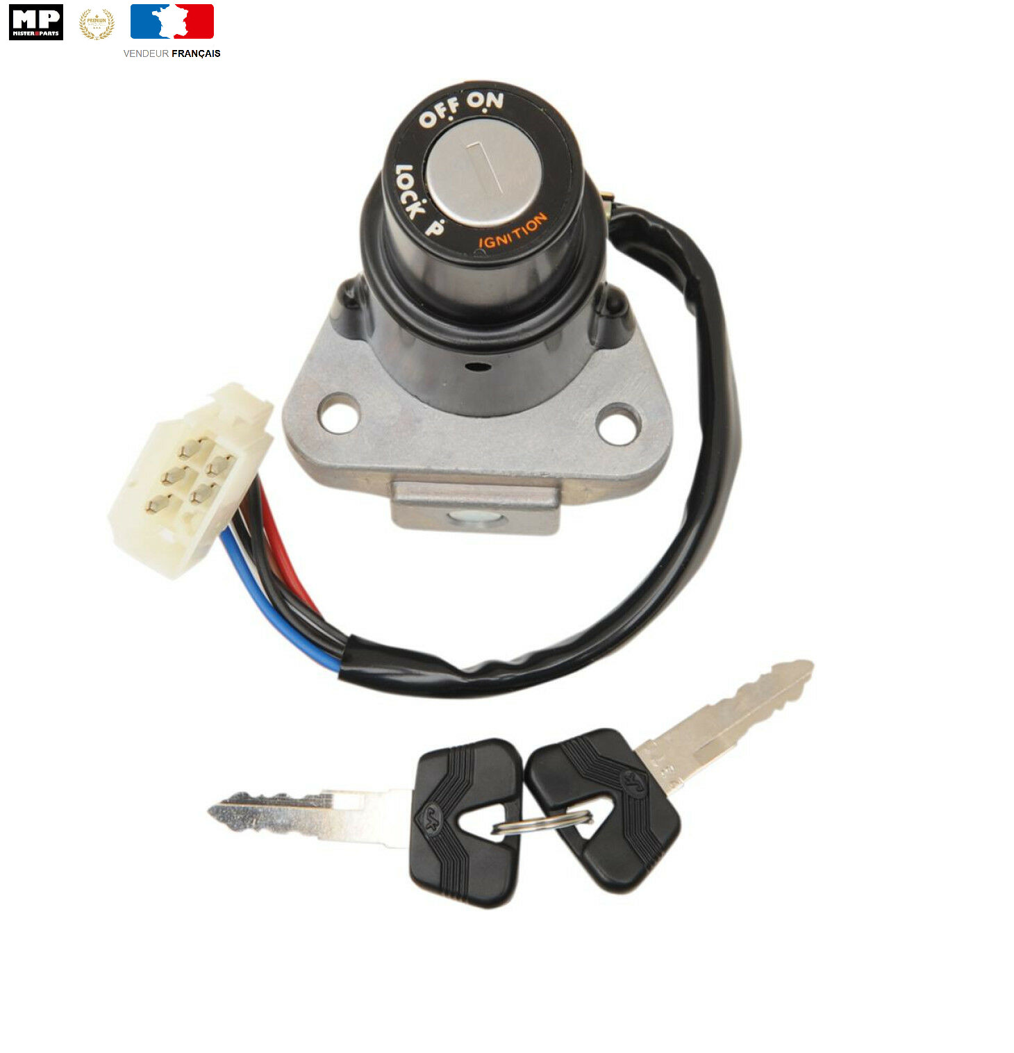 Contacteur à clé et serrure Neiman pour Yamaha XT 600 Z Tenere 1984-1989