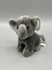 Vintage Dan Brechner Elephant Plush 7” Gray Stuffed Animal